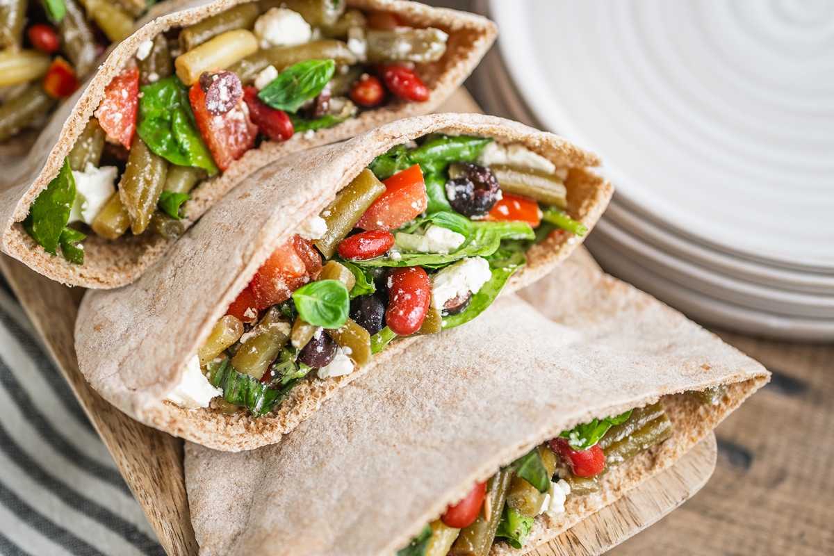 Mediterranean Bean Pita-Wiches